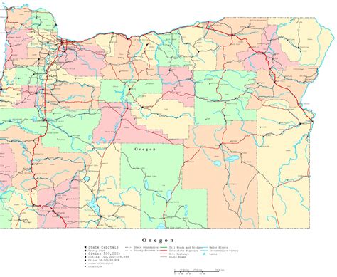 oregon map with cities and counties|Oregon map with counties. Free printable map of .